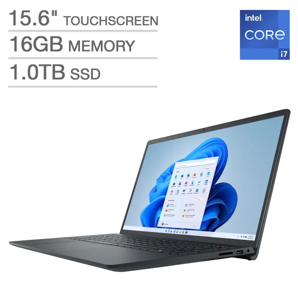 Dell Inspiron 15.6" Touchscreen Laptop | 13th Gen Intel Core i7-1355U | 16GB RAM | 1TB SSD | FHD (1920x1080) | Windows 11 Home | Black