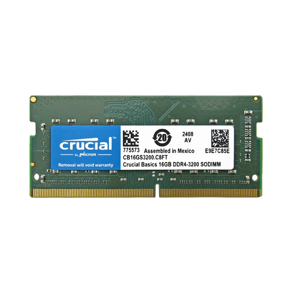 Crucial 16GB DDR4 3200MHz SO-DIMM | Laptop Memory Module | CL22 | 1.2V | Reliable High-Speed RAM Upgrade