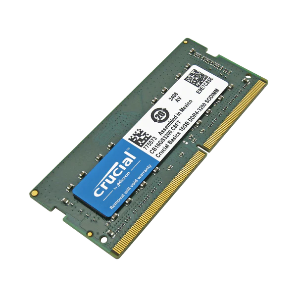 Crucial 16GB DDR4 3200MHz SO-DIMM | Laptop Memory Module | CL22 | 1.2V | Reliable High-Speed RAM Upgrade