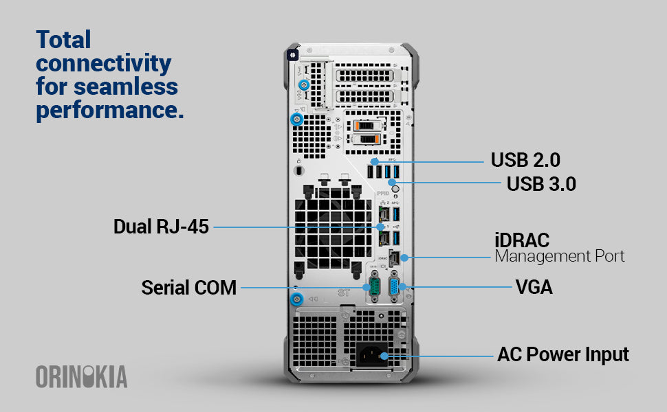 DELL PowerEdge T160 Server | Intel Xeon E-2434 (4 Cores, Up to 5.0 GHz) | 16GB DDR5 ECC RAM | 2TB HDD | iDRAC9 Express | Matrox G200eW Graphics | 300W PSU