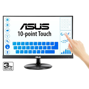 ASUS VT229H 21.5" Full HD IPS Touchscreen Monitor | 10-Point Multi-Touch | HDMI & VGA | Eye Care Technology | Black