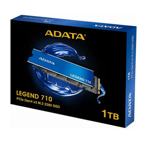 ADATA Legend 710 1TB NVMe SSD PCIe Gen4 x3 M.2 2280 – Up to 2400/1600 MB/s High-Speed Internal Solid State Drive (SLEG-710-1000GCS) ADATA