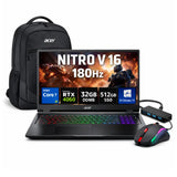 Acer Nitro V 16 Gaming Laptop 16" WUXGA 180Hz, Intel Core 7 240H, RTX 5060 8GB, 32GB DDR5, 512GB SSD, Wi-Fi 6, RJ45, Backlit Keyboard, Gaming Mouse, USB 3.0 Hub, Backpack ACER