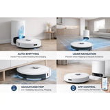 ECOVACS Deebot N10 Plus Robot Vacuum & Mop, Auto-Empty Base, LiDAR Navigation, 3800Pa Suction, Smart Mapping, Wi-Fi App Control, 3-in-1 Cleaning ECOVACS