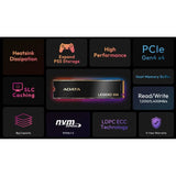 ADATA LEGEND 900  - PCIe Gen4 x4 M.2 2280 Solid State Drive (SSD) - 1TB High-Speed Storage - Up to 7,000 MB/s Read Speed - Built-In Heatsink & Durable Design - Ideal for Gamers, Creators & PC Builders ( SLEG-900-1TCS ) - Orinokia Tech