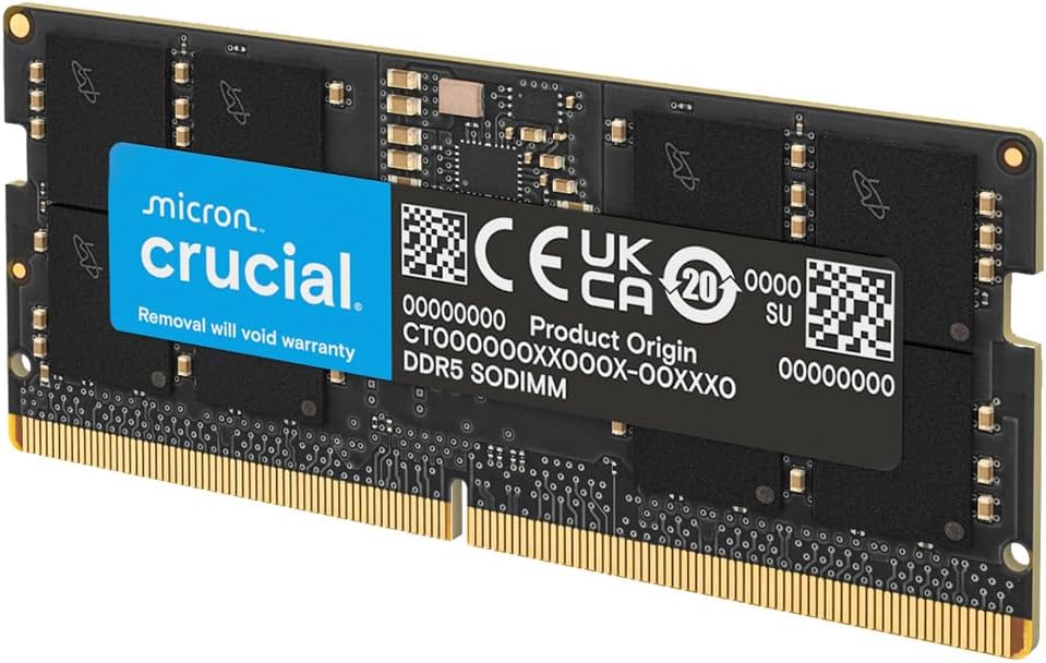 Crucial 16GB DDR5 5600MHz SO-DIMM Laptop Memory Module – CT16G56C46S5