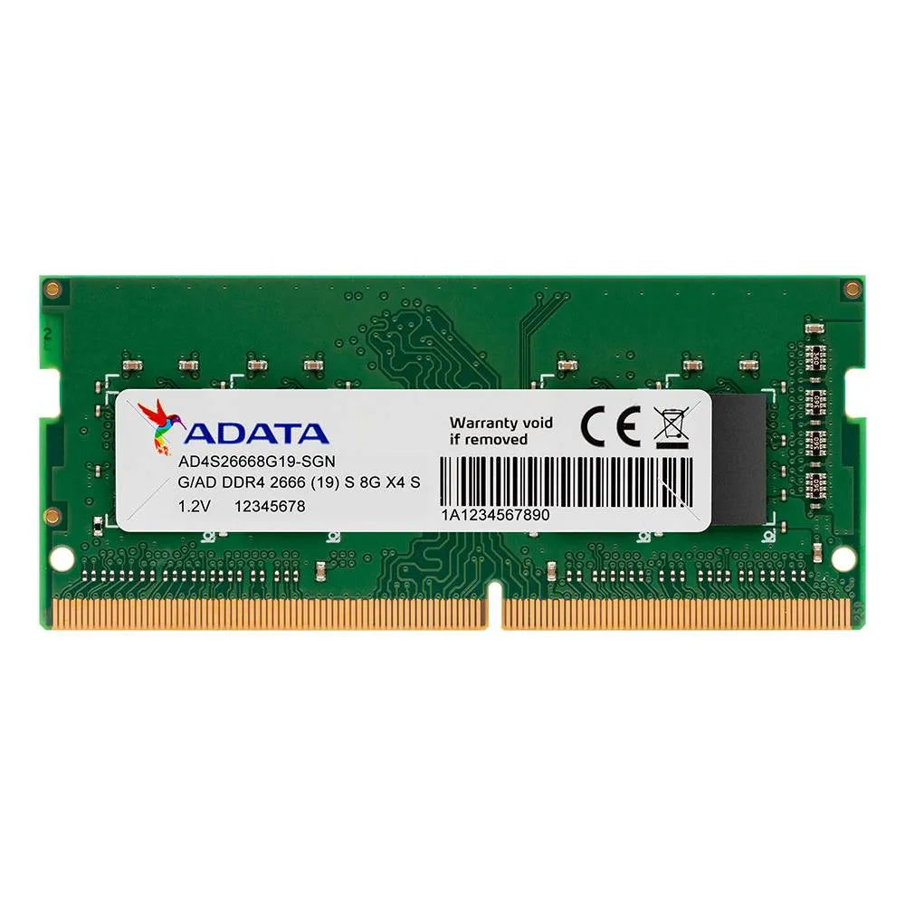 ADATA 8GB DDR4 2666MHz SO-DIMM Laptop Memory Module – AD4S26668G19-SGN