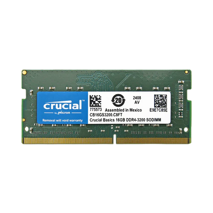 Crucial 16GB DDR4 3200MHz SO-DIMM | Laptop Memory Module | CL22 | 1.2V | Reliable High-Speed RAM Upgrade