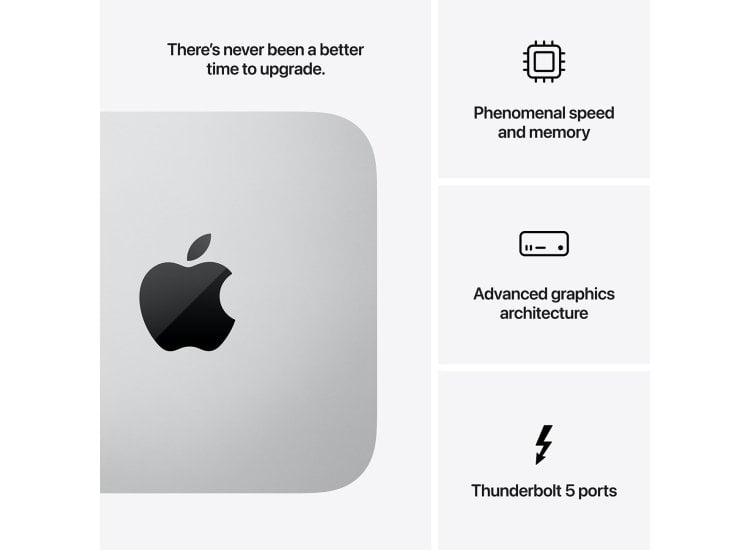 Apple Mac Studio M3 Ultra – 28-Core CPU, 60-Core GPU, 96GB Unified Memory, 1TB SSD, Silver (MU973LL/A)