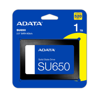 ADATA Ultimate SU650 1TB Internal SSD 2.5” SATA III 6Gb/s – Up to 520MB/s | 3D NAND Flash | SLC Cache & ECC | Laptop & Desktop Upgrade - Orinokia Tech