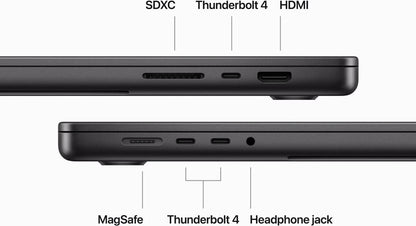 Apple MacBook Pro 16-inch – M4 Pro, 14-Core CPU, 20-Core GPU, 24GB RAM, 512GB SSD, Space Black