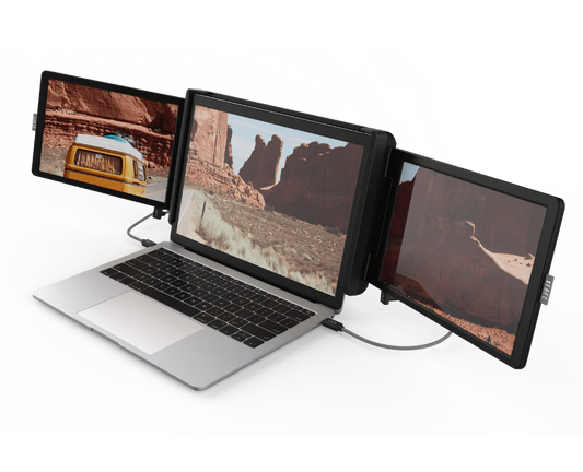 XEBEC TRI-SCREEN 2 Portable 2x10.1" IPS Monitor – USB-C, HDMI, 1920x1200, Refurbished